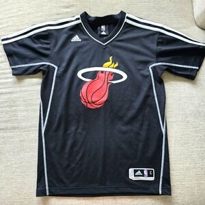 Adidas Black Miami Heat Jersey Nba Youth 14/16 L